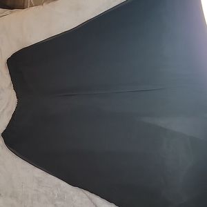 Black sheer wide leg pants
